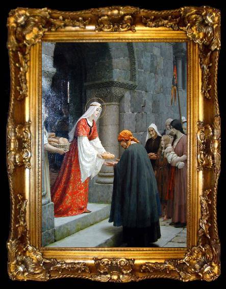 framed  Edmund Blair Leighton The Charity of St Elizabeth of Hungary, ta009-2